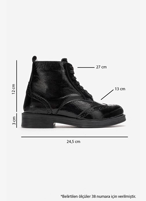 Luvi Shoes Luvi Shoes NELVY Siyah Rugan Hakiki Deri Kadın Bot | Boyner Siyah Rugan - 4. görsel