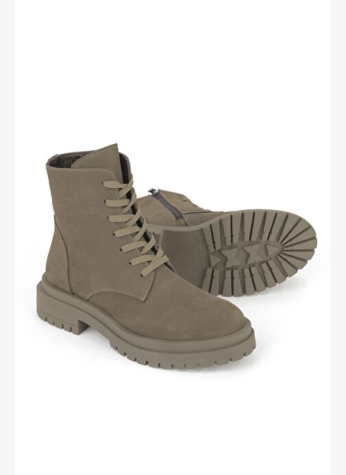 Ziya, Kadın Hakiki Deri Bot 153359Z3052 Vizon - Görsel 5