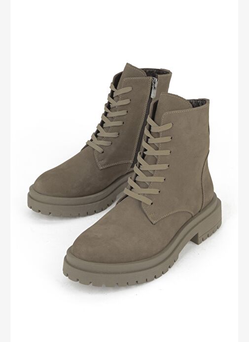 Ziya, Kadın Hakiki Deri Bot 153359Z3052 Vizon - Görsel 6