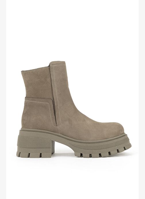 Ziya, Kadın Hakiki Deri Bot 153359Z6152 Vizon - Görsel 2