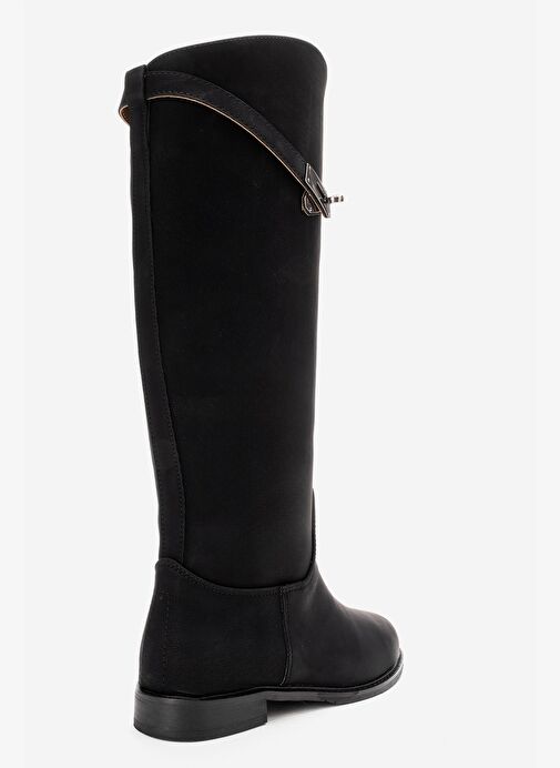 Luvi Shoes Luvi Shoes YOKO Siyah Nubuk Kemerli Kadın Binici Çizme Bot | Boyner Siyah Nubuk - 9. görsel