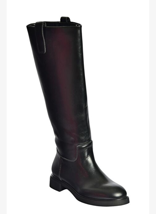 V973540209 Siyah Alçak Topuklu Klasik Binici Çizme - Görsel 7