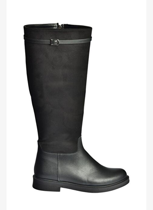 V726721502 Siyah Süet Günlük Kadın Çizme - Görsel 2