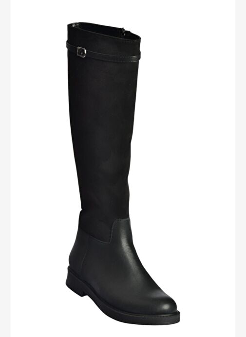 V726721502 Siyah Süet Günlük Kadın Çizme - Görsel 3