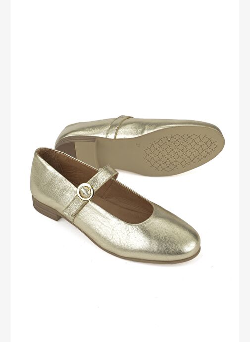 Ziya, Hakiki Deri Kadın Ayakkabı 1511033Z2563 Gold - Görsel 5