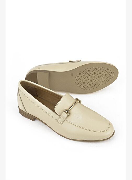 Ziya, Hakiki Deri Kadın Ayakkabı 1511033Z483083 Krem - Görsel 5