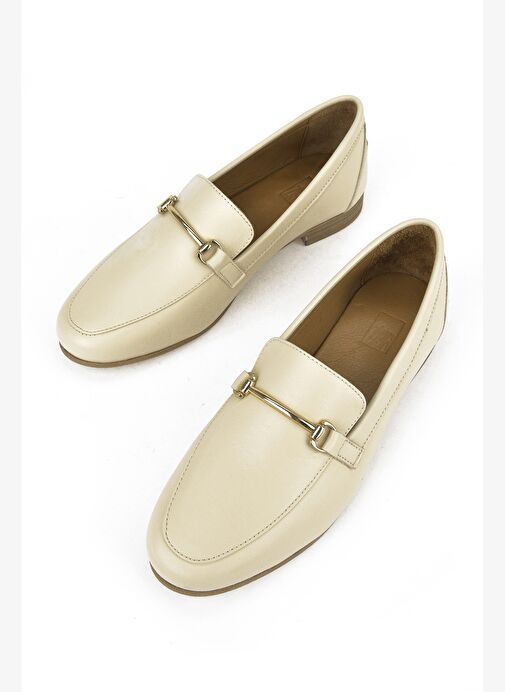 Ziya, Hakiki Deri Kadın Ayakkabı 1511033Z483083 Krem - Görsel 6