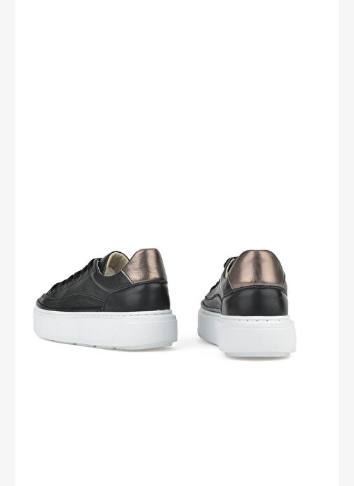 Ziya, Kadın Hakiki Deri Sneaker 1511035Z6200 Siyah - Görsel 4