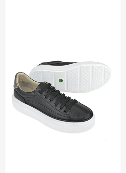 Ziya, Kadın Hakiki Deri Sneaker 1511035Z6200 Siyah - Görsel 5