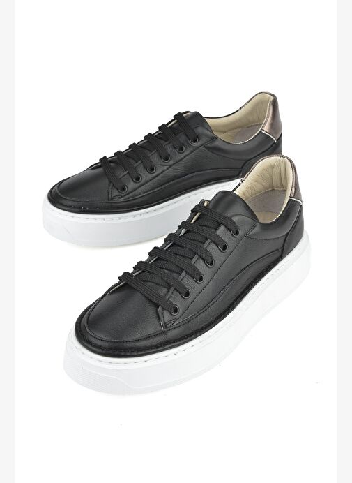 Ziya, Kadın Hakiki Deri Sneaker 1511035Z6200 Siyah - Görsel 6