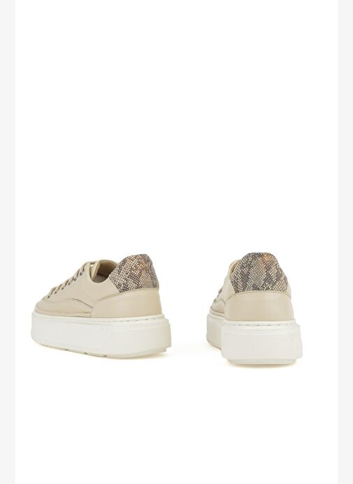 Ziya, Kadın Hakiki Deri Sneaker 1511035Z6200 Krem - Görsel 4
