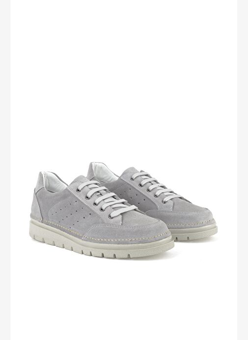 Ziya, Kadın Hakiki Deri Sneaker 1511035Z62032 Gri - Görsel 3