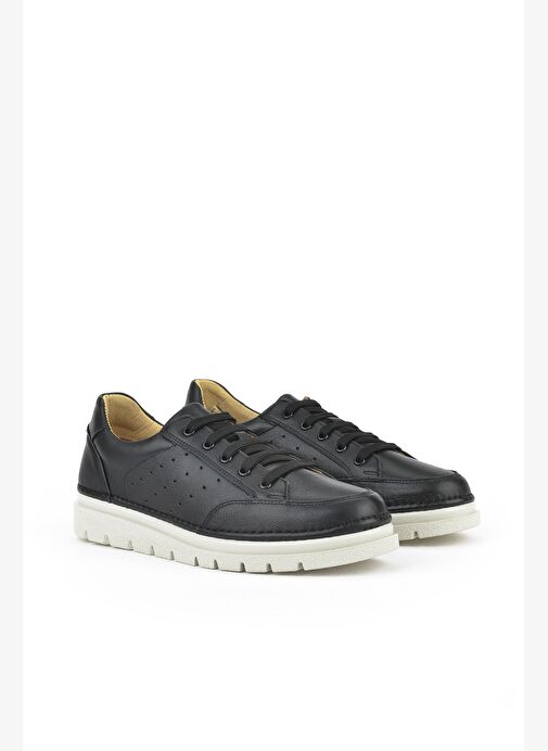 Ziya, Kadın Hakiki Deri Sneaker 1511035Z6203 Siyah - Görsel 3
