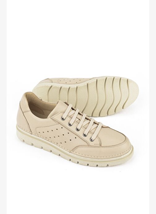 Ziya, Kadın Hakiki Deri Sneaker 1511035Z6203 Bej - Görsel 5