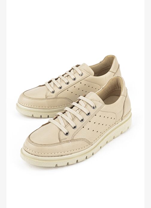 Ziya, Kadın Hakiki Deri Sneaker 1511035Z6203 Bej - Görsel 6