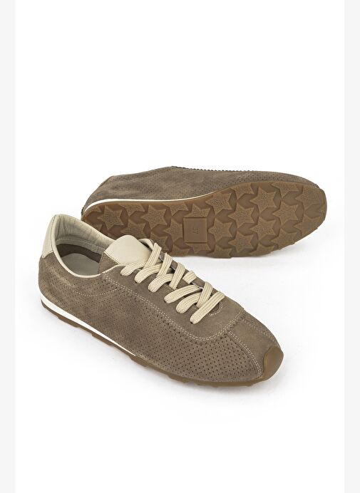 Ziya, Kadın Hakiki Deri Sneaker 1511035Z63001 Vizon - Görsel 5