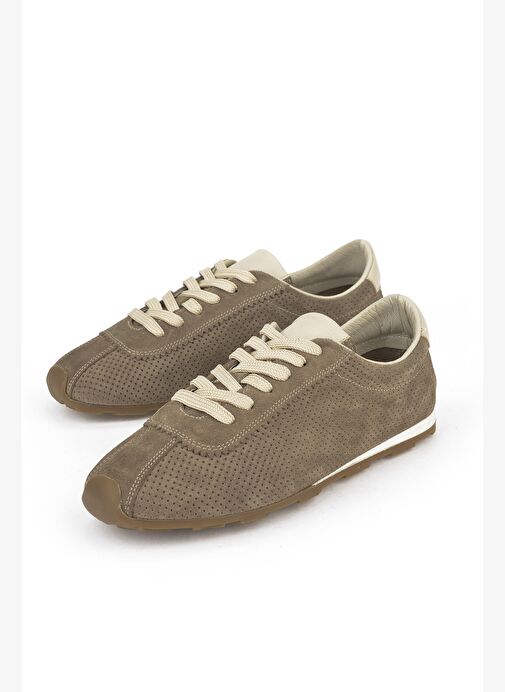 Ziya, Kadın Hakiki Deri Sneaker 1511035Z63001 Vizon - Görsel 6