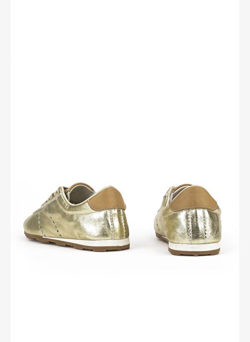 Ziya, Kadın Hakiki Deri Sneaker 1511035Z6300 Gold - Görsel 4