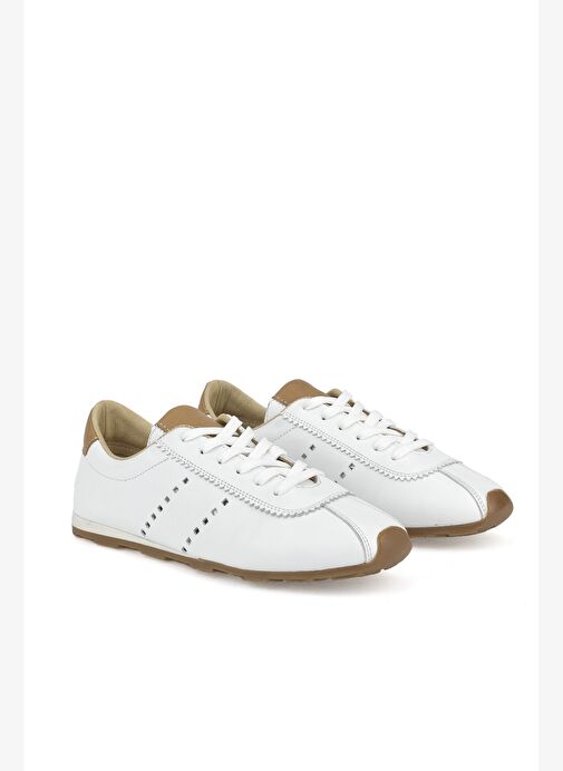 Ziya, Kadın Hakiki Deri Sneaker 1511035Z6300 Beyaz - Görsel 3