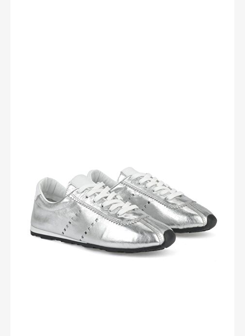 Ziya, Kadın Hakiki Deri Sneaker 1511035Z6300 Gümüş - Görsel 3