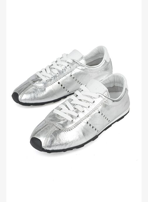 Ziya, Kadın Hakiki Deri Sneaker 1511035Z6300 Gümüş - Görsel 6