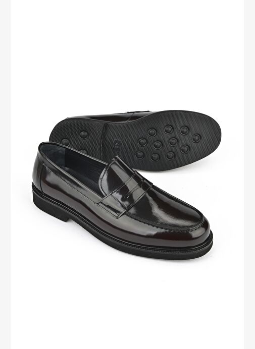 Ziya, Erkek Hakiki Deri Ayakkabı 151145Z144 Bordo - Görsel 5