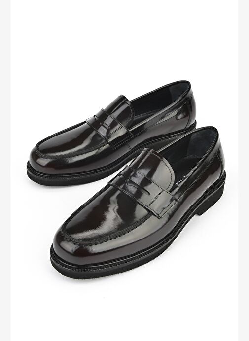 Ziya, Erkek Hakiki Deri Ayakkabı 151145Z144 Bordo - Görsel 6