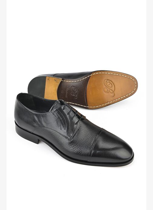Ziya, Erkek Hakiki Deri Kösele Ayakkabı 151145Z480 Siyah - Görsel 5