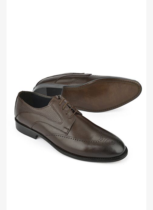 Ziya, Erkek Hakiki Deri Klasik Ayakkabı 15348Z836 Kahve - Görsel 5