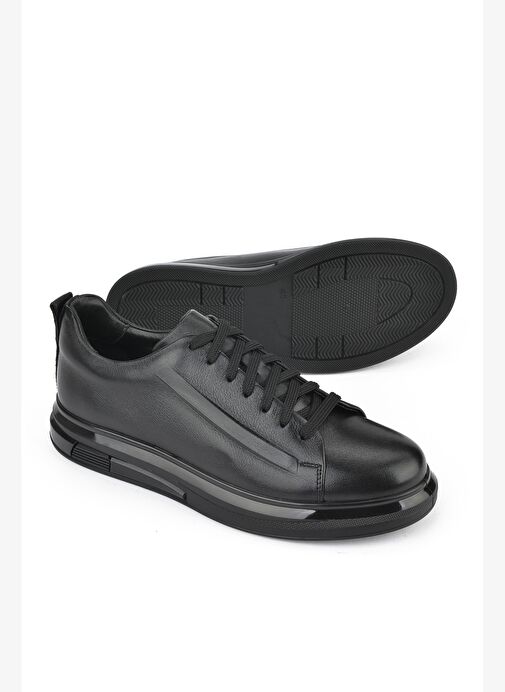 Ziya Ziya, Erkek Hakiki Deri Sneaker 161983Z875 Siyah | Boyner Siyah - 5. görsel