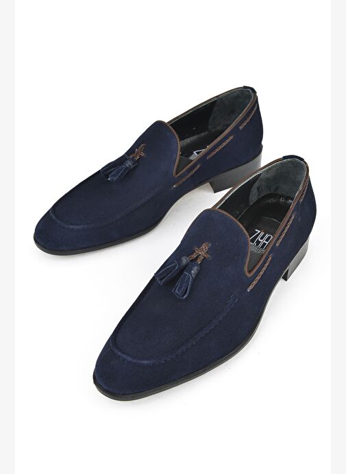 Ziya, Erkek Hakiki Deri Klasik Ayakkabı 151985Z1001 Lacivert - Görsel 6