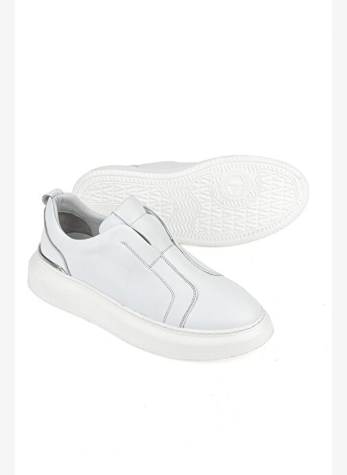 Ziya, Erkek Hakiki Deri Sneaker 151987Z026 Beyaz - Görsel 5