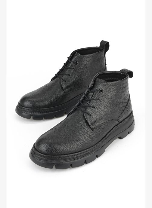 Ziya, Erkek Hakiki Deri Bot 1531007Z384 Siyah - Görsel 6