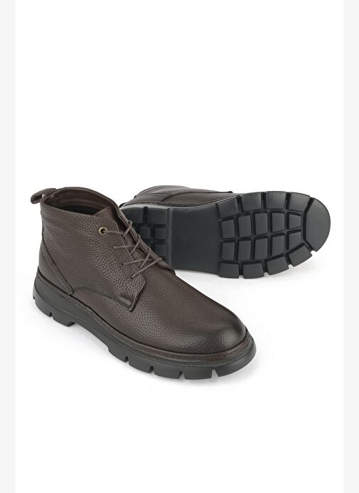 Ziya, Erkek Hakiki Deri Bot 1531007Z384 Kahve - Görsel 5