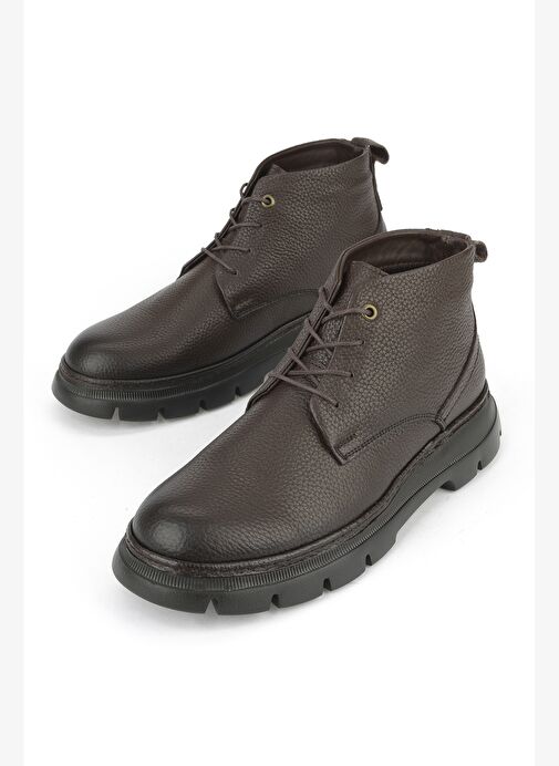 Ziya, Erkek Hakiki Deri Bot 1531007Z384 Kahve - Görsel 6