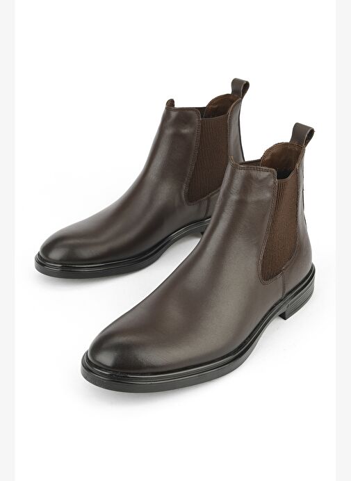 Ziya, Erkek Hakiki Deri Bot 1531007Z8255 Kahve - Görsel 6