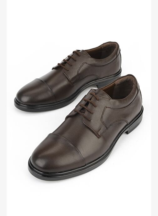 Ziya, Erkek Hakiki Deri Ayakkabı 1531007Z9256 Kahve - Görsel 6