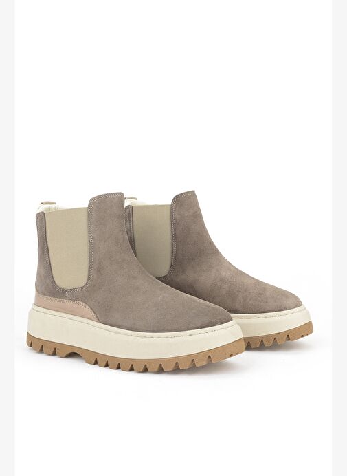 Ziya, Kadın Hakiki Deri Bot 1531020Z194022 Vizon - Görsel 3