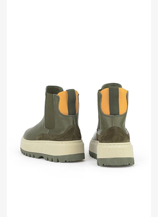 Ziya, Kadın Hakiki Deri Bot 1531020Z19402 Haki - Görsel 4