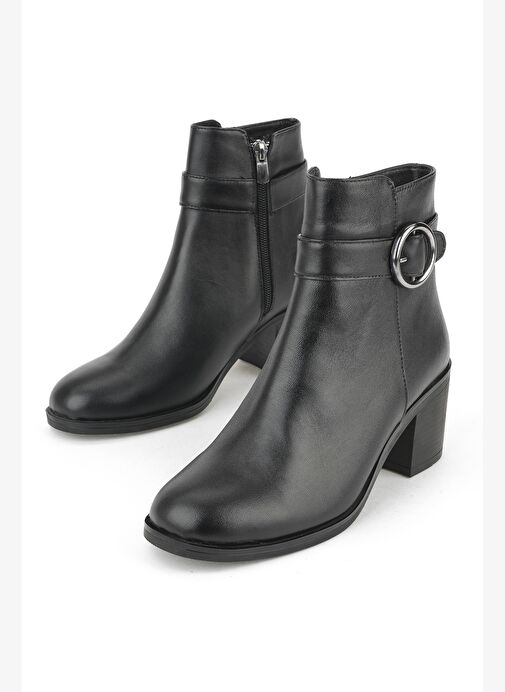 Ziya, Kadın Hakiki Deri Bot 1531020Z301 Siyah - Görsel 6