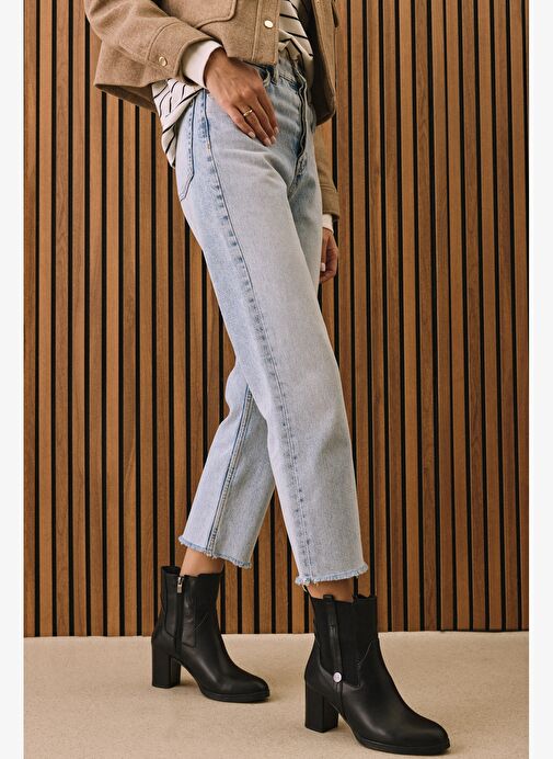 Ziya, Kadın Hakiki Deri Bot 1531022Z7546 Siyah - Görsel 7