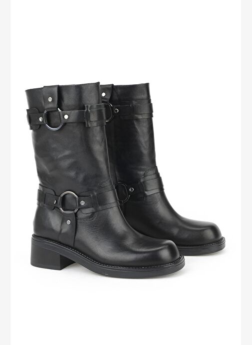 Ziya, Kadın Hakiki Deri Çizme 1531022Z7619 Siyah - Görsel 3