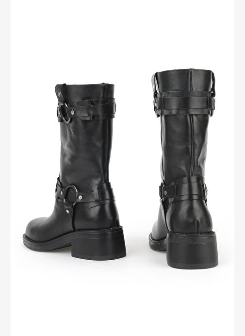 Ziya, Kadın Hakiki Deri Çizme 1531022Z7619 Siyah - Görsel 4