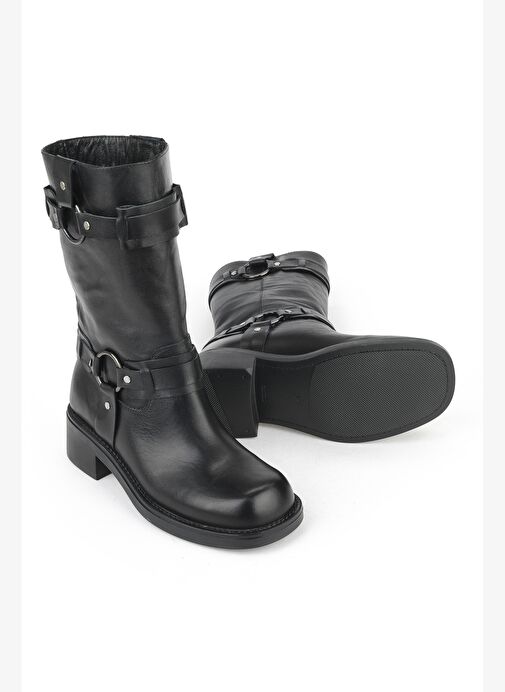 Ziya, Kadın Hakiki Deri Çizme 1531022Z7619 Siyah - Görsel 5