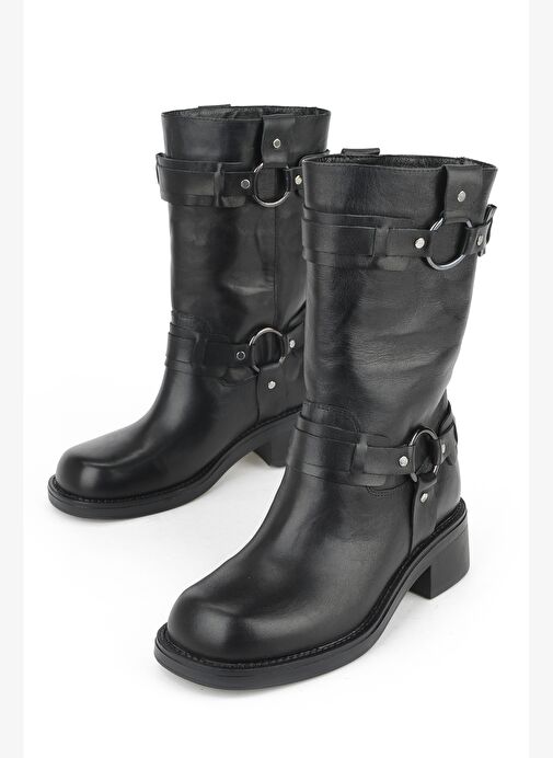 Ziya, Kadın Hakiki Deri Çizme 1531022Z7619 Siyah - Görsel 6