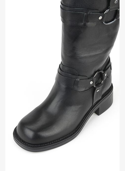 Ziya, Kadın Hakiki Deri Çizme 1531022Z7619 Siyah - Görsel 7