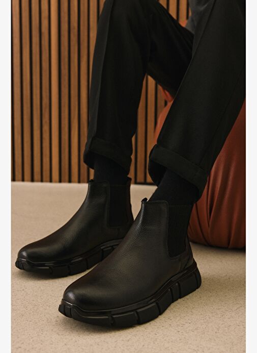 Ziya, Erkek Hakiki Deri Bot 1531025Z2506 Siyah - Görsel 7