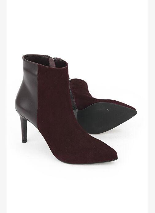 Ziya, Kadın Hakiki Deri Bot 1531030Z25104 Bordo - Görsel 5