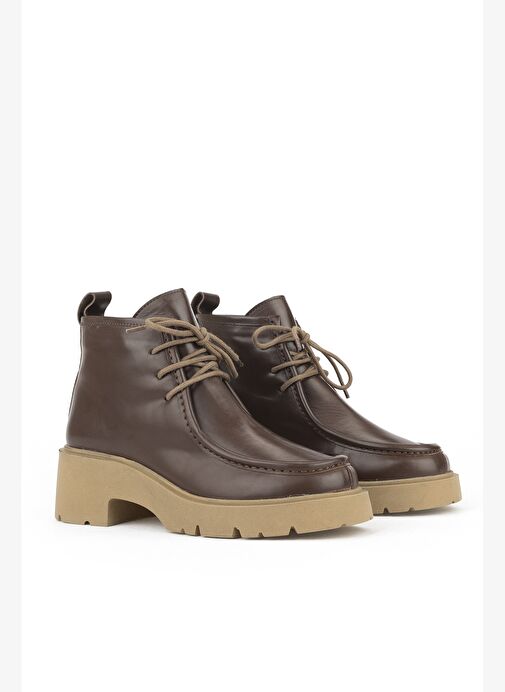 Ziya, Kadın Hakiki Deri Bot 1531030Z2590 Kahve - Görsel 3