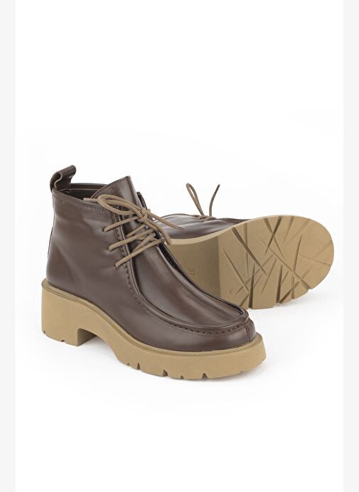 Ziya, Kadın Hakiki Deri Bot 1531030Z2590 Kahve - Görsel 5